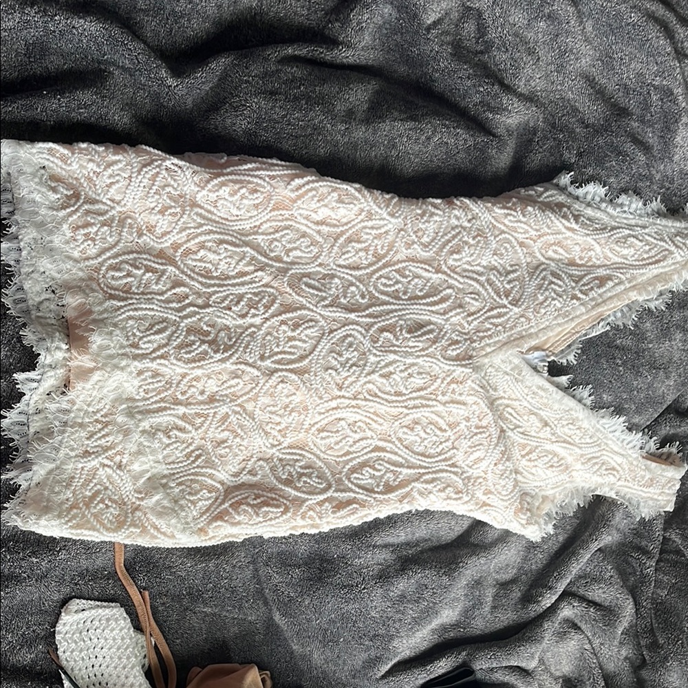 Zara White Lace Mini Dress